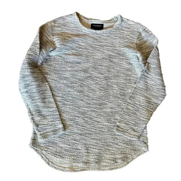 Pacsun Los Angeles Long Sleeve Gray Top Size S Longer Fit Surf Beach Lagenlook - Picture 1 of 11